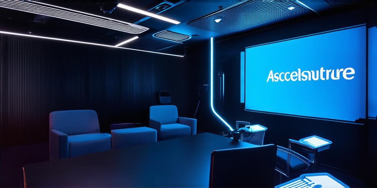 How does the room-scale mode of virtual reality (VR) function at Accenture?