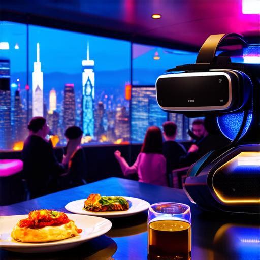 What is the experience of dining in virtual reality like?