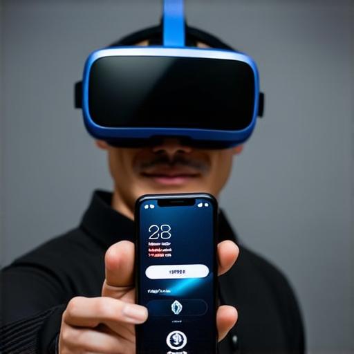 How to operate a virtual reality headset using an iPhone