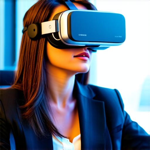 What sectors are being targeted by high-end business-focused virtual reality (VR) headsets?